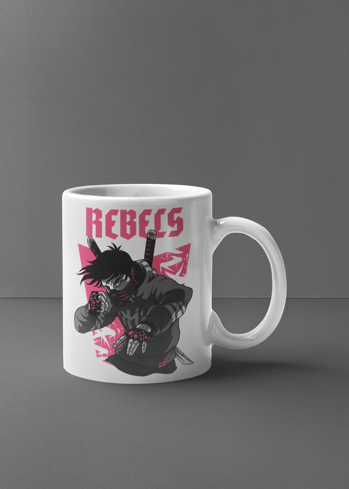  Crea-tshirt ‘ Rebel Anime ’ baskılı kupa bardak   